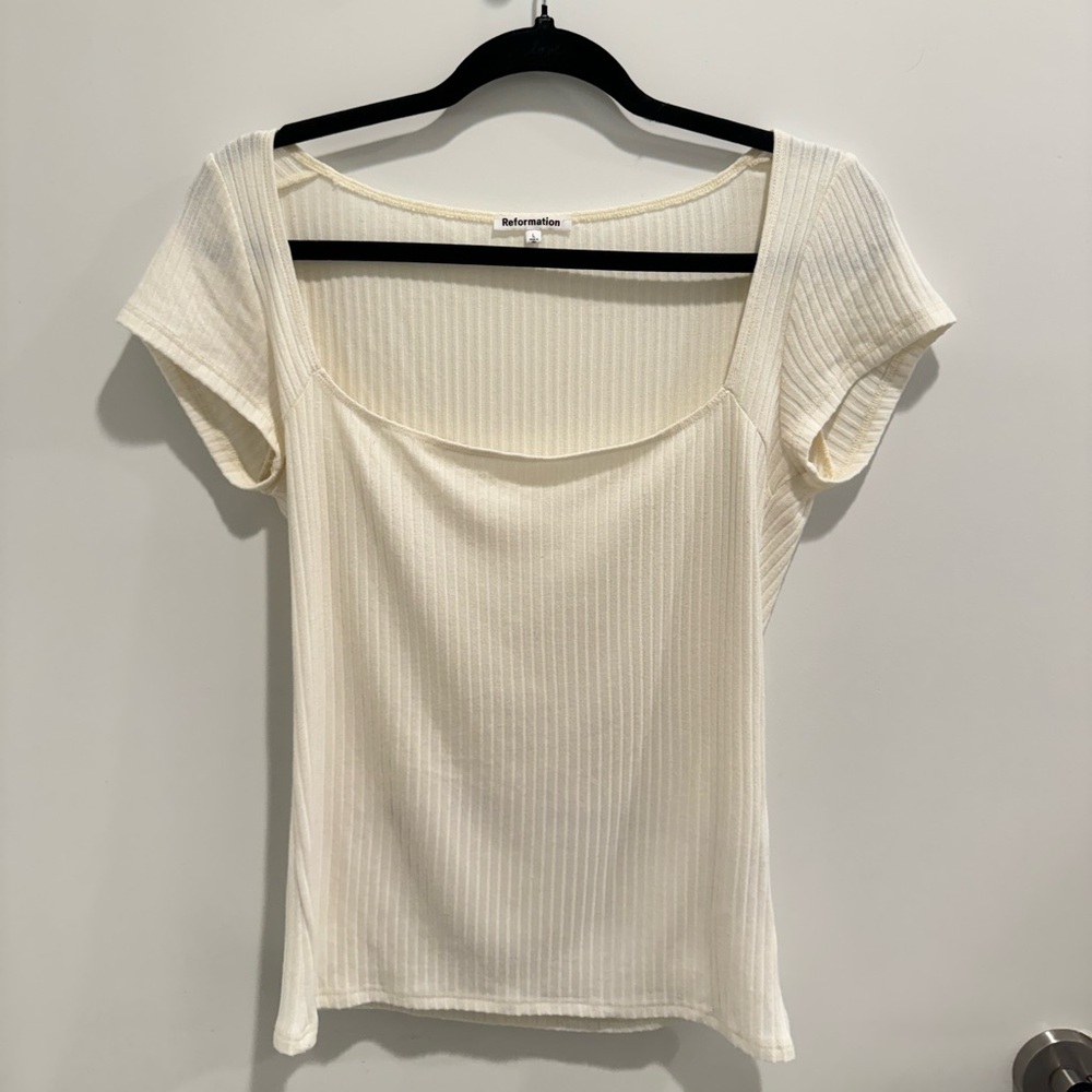 Reformation Bardot Knit Top